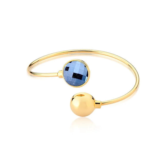 18K gold-plated bracelet with pearl star stone