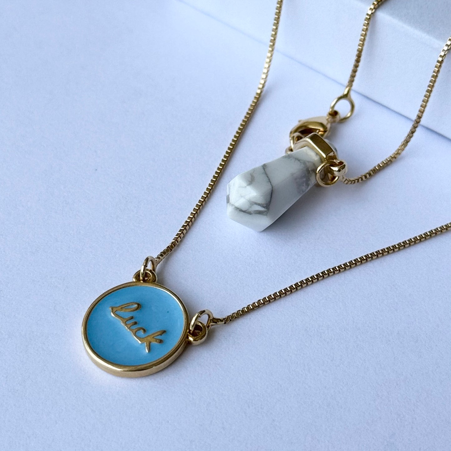 18K gold-plated necklace with pendant