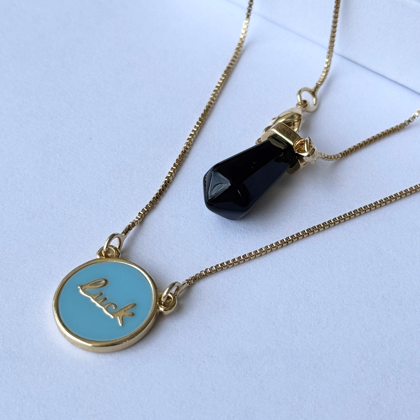 18K gold-plated necklace with pendant