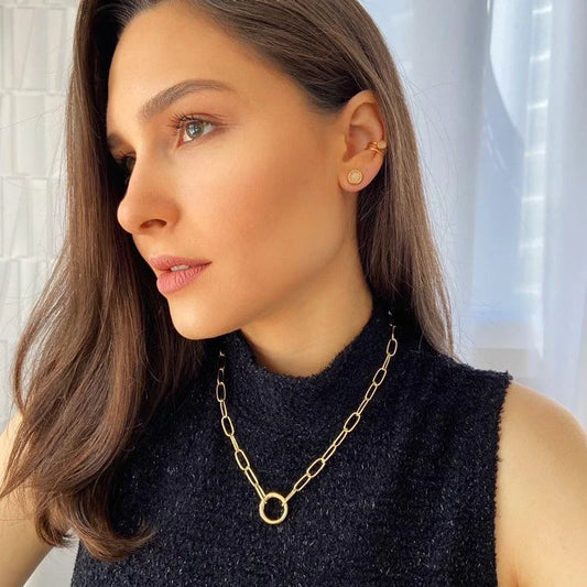 18K gold-plated chocker necklace