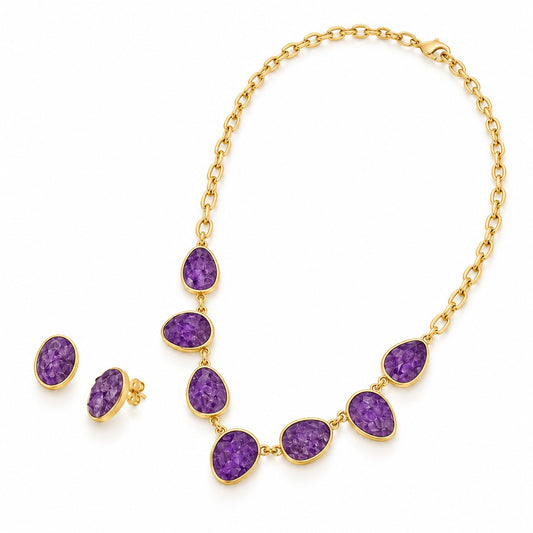 Violette Amethyst Fragmented Jewelry Set