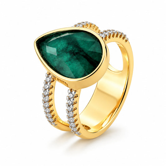 Aurora Emerald Luxe Ring