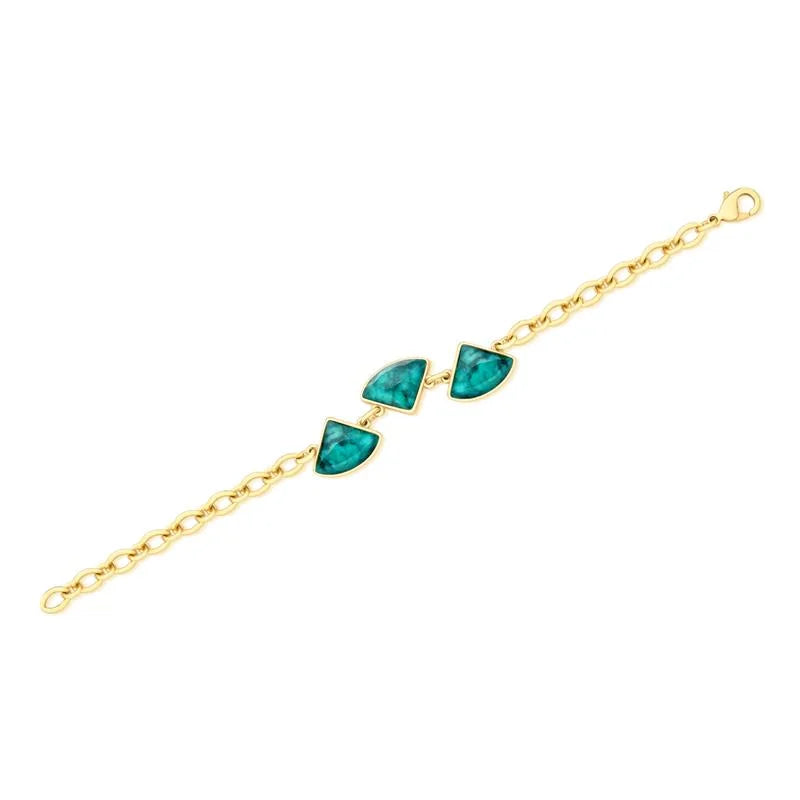 Bracelet with Emerald gemstones