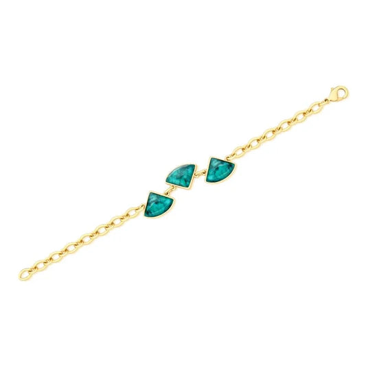 Bracelet with Emerald gemstones