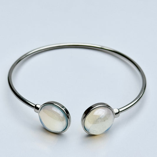 Rhodium-plated bracelet